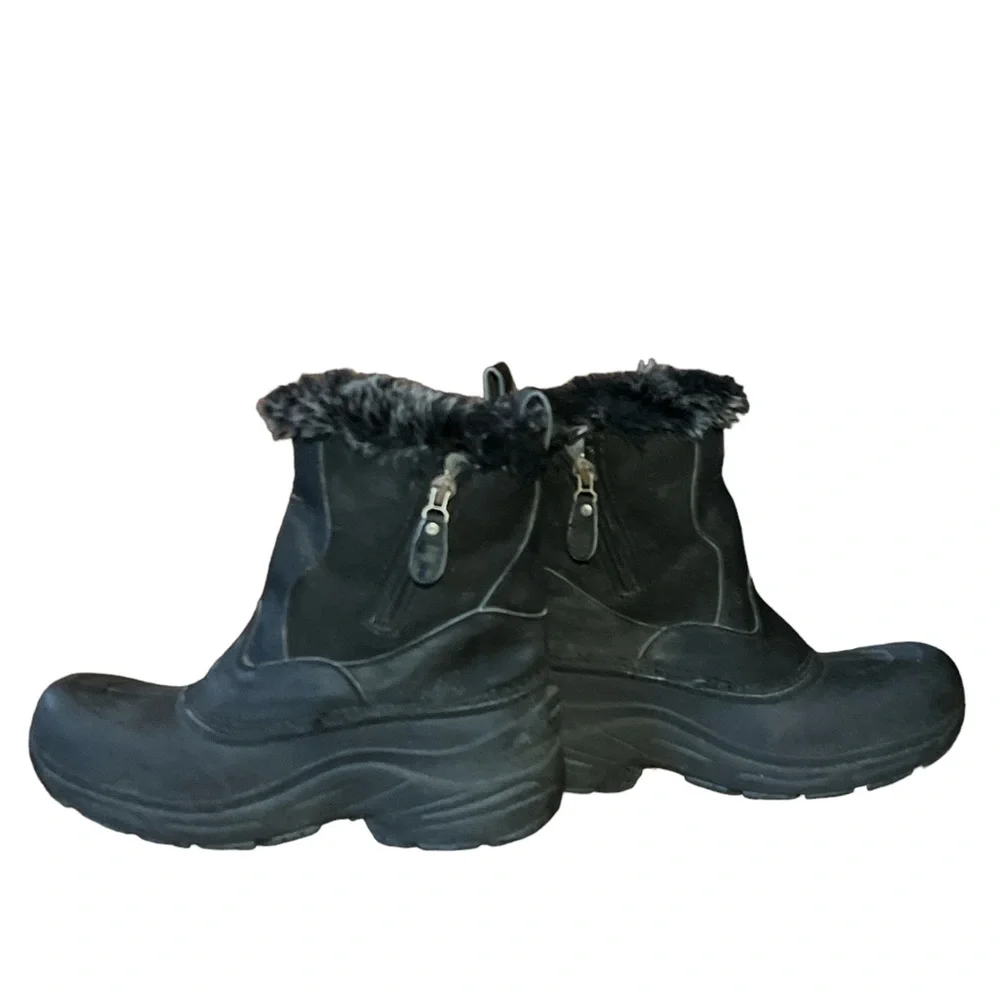 THE NORTH FACE GIRLS GREENLAND BLACK SIDE ZIP WATERPROOF BOOT PRE LOVED (4)